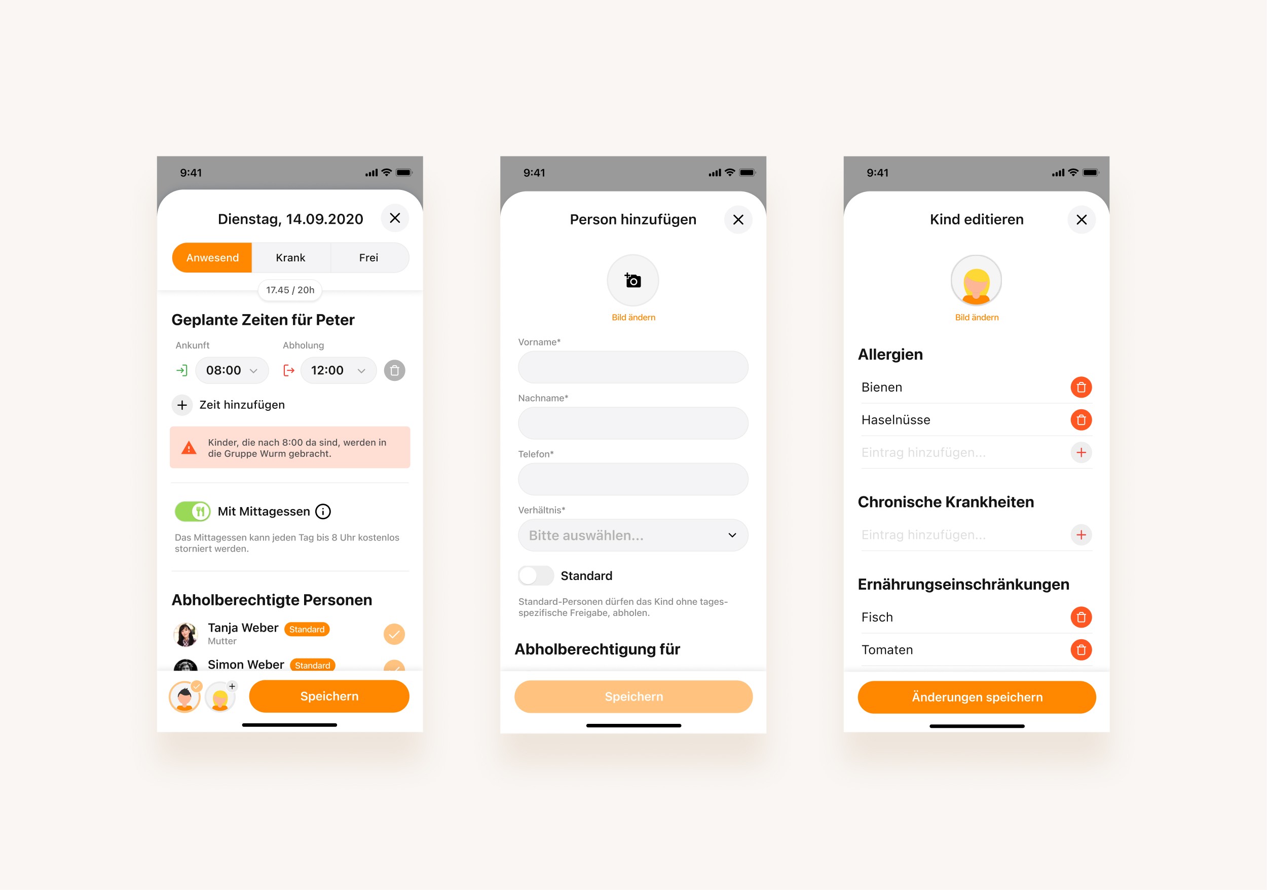 Pagitsch Kinderland App Screens